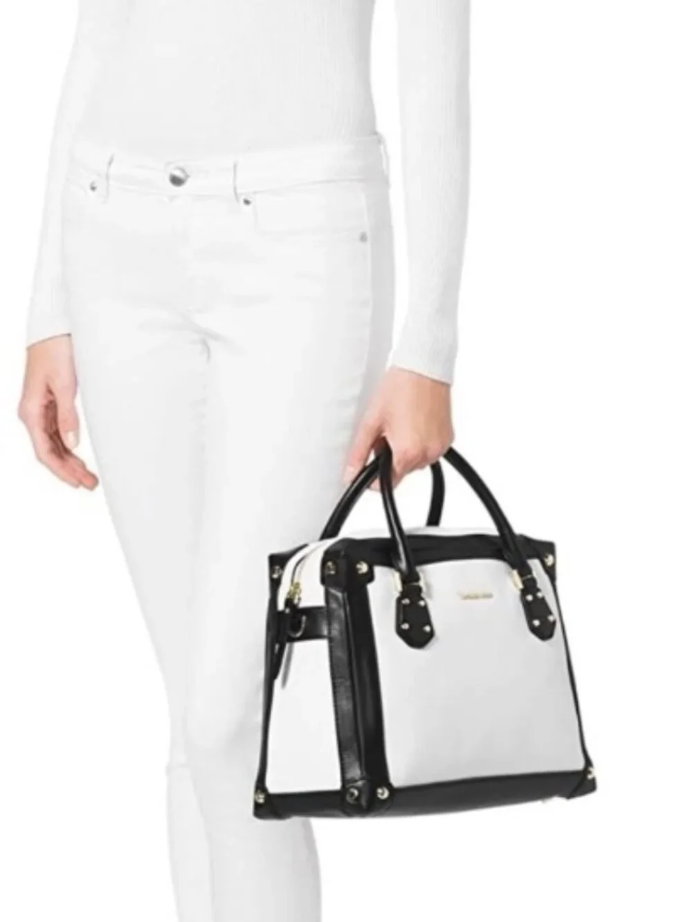 New w Tag $368 Michael Kors Taryn 2 Way Satchel Tote Shoulder Bag